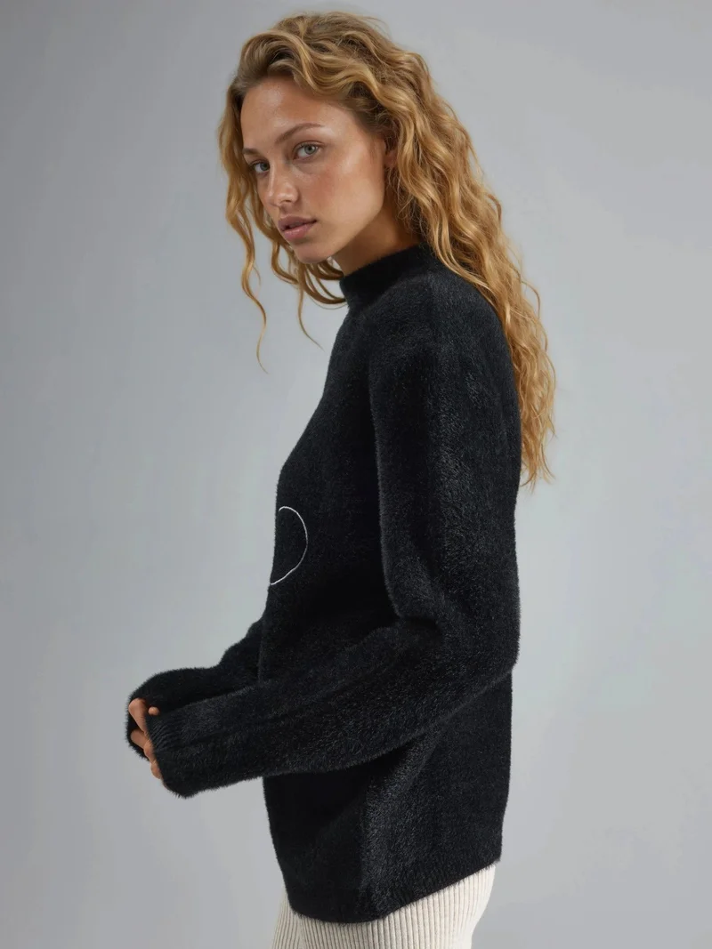 MY FASHION MY FASHION Oversize Teddy Bear Plush Sweater